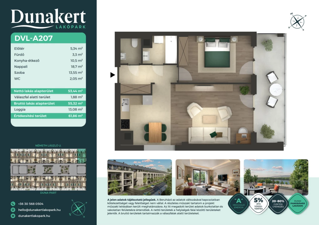 Eladó téglalakás, Vác, Németh László utca 1