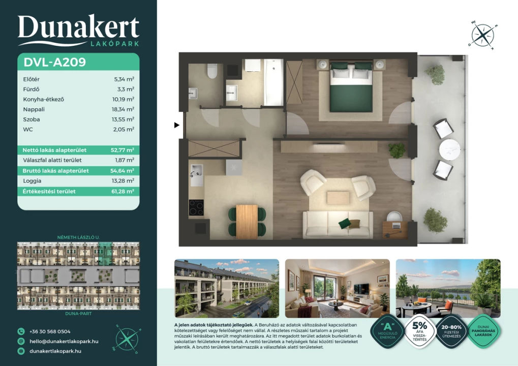 Eladó téglalakás, Vác, Németh László utca 1