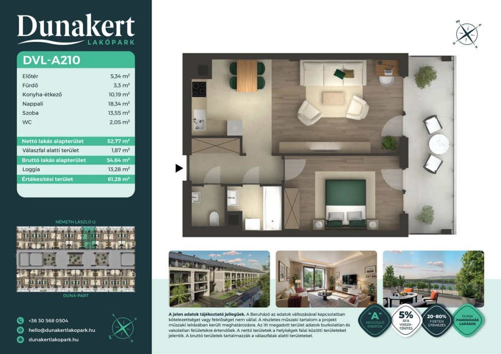 Eladó téglalakás, Vác, Németh László utca 1