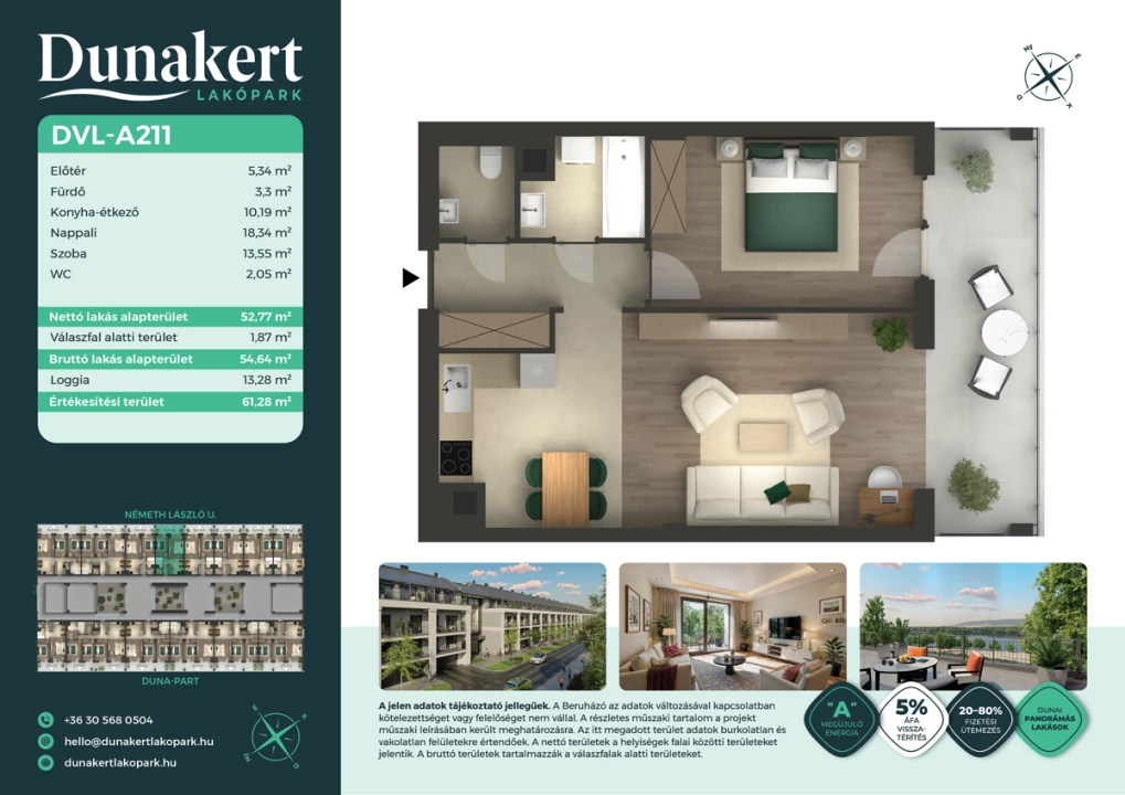 Eladó téglalakás, Vác, Németh László utca 1