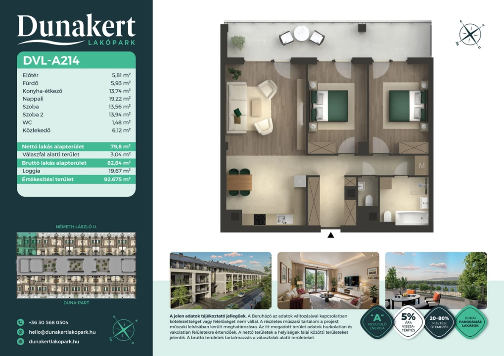 Eladó téglalakás, Vác, Németh László utca 1