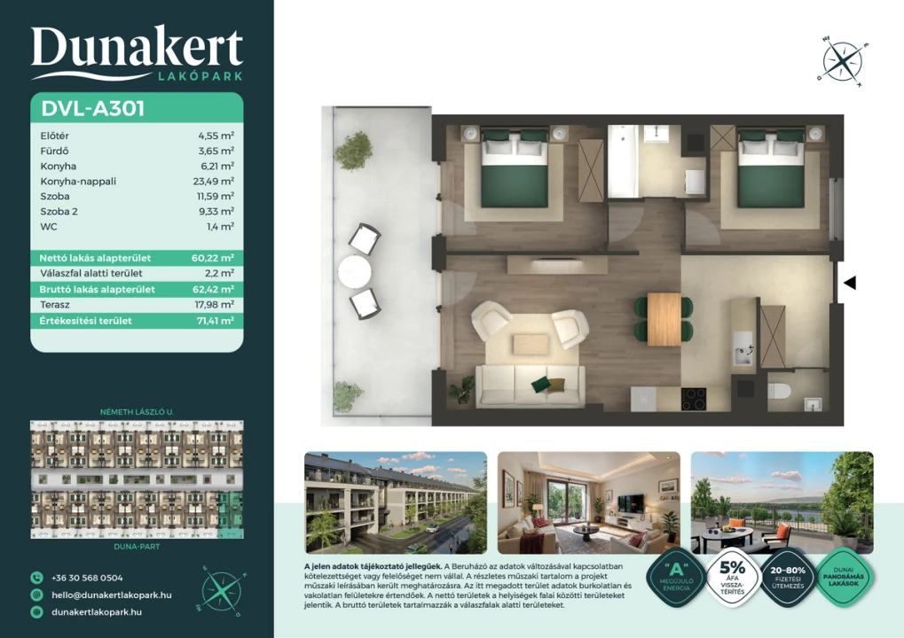 Eladó téglalakás, Vác, Németh László utca 1