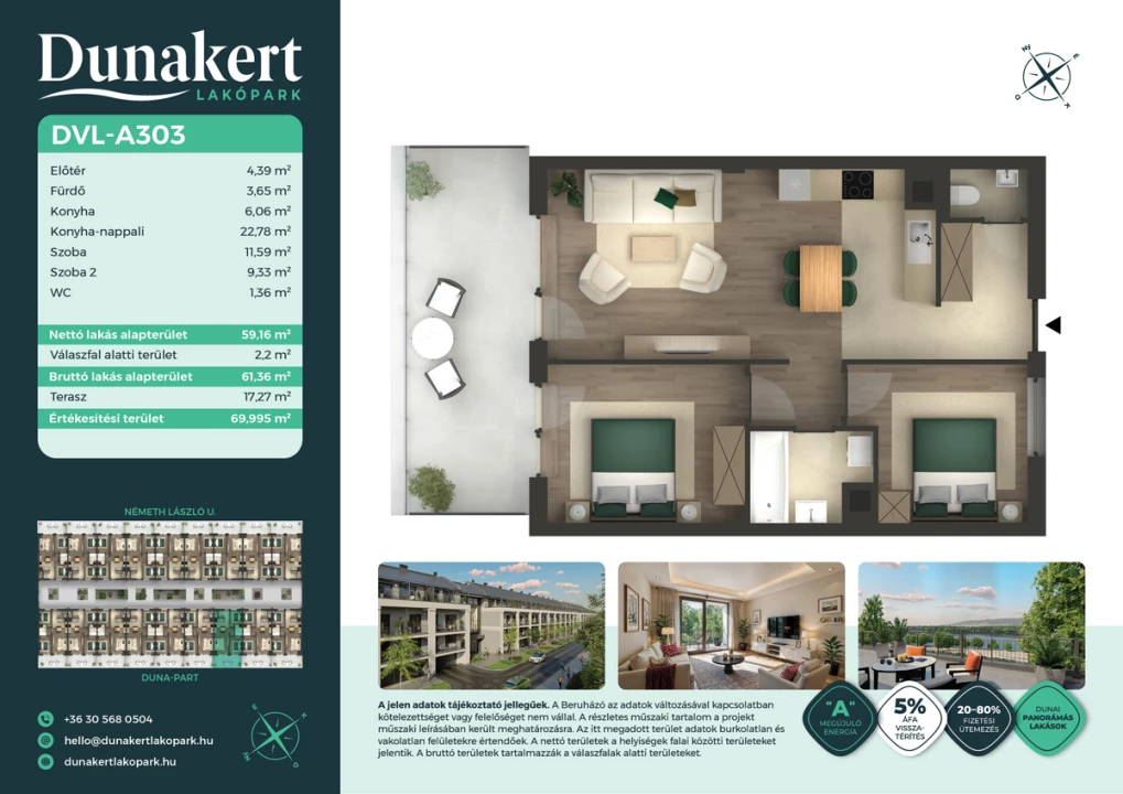 Eladó téglalakás, Vác, Németh László utca 1