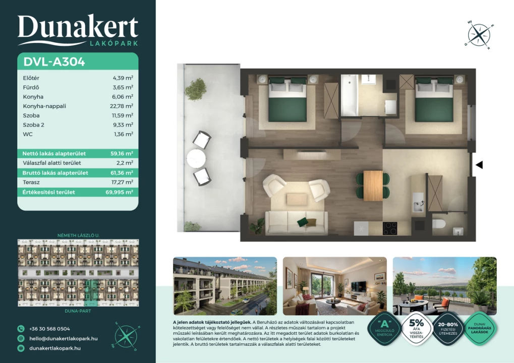 Eladó téglalakás, Vác, Németh László utca 1