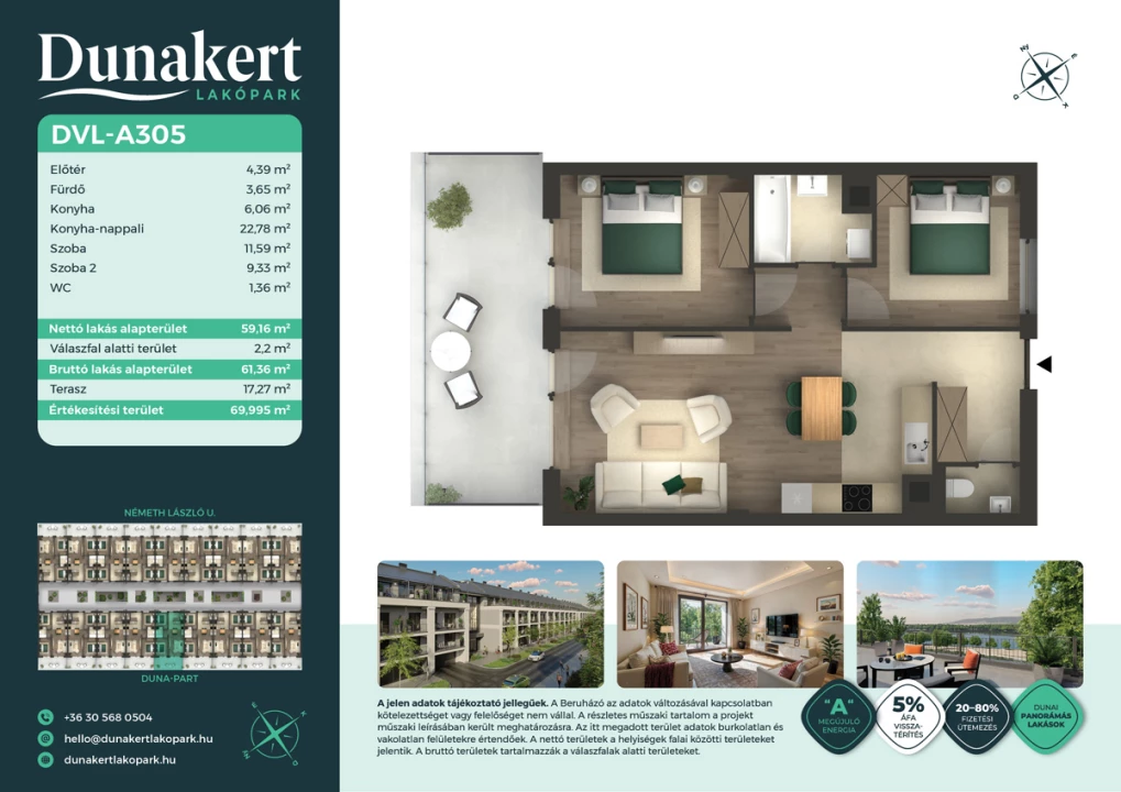 Eladó téglalakás, Vác, Németh László utca 1