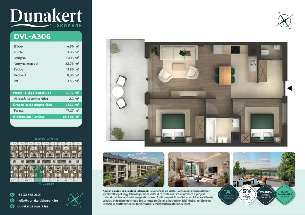 Eladó téglalakás, Vác, Németh László utca 1