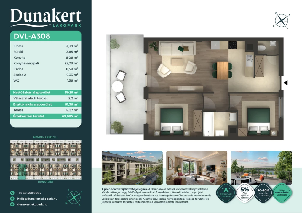 Eladó téglalakás, Vác