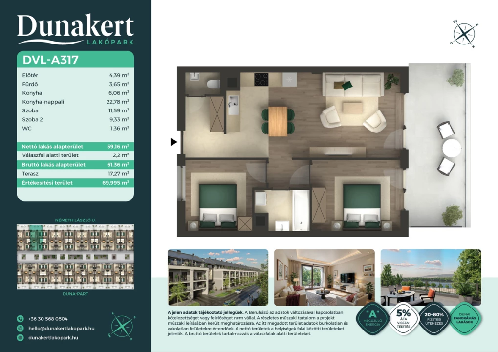 Eladó téglalakás, Vác, Németh László utca 7