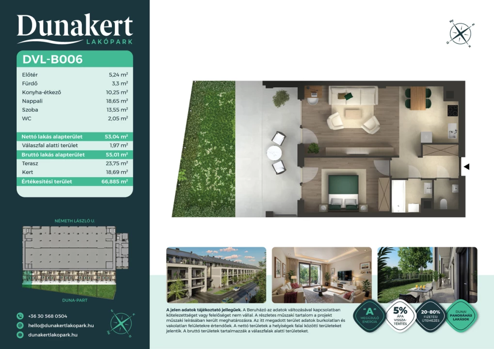 Eladó téglalakás, Vác, Németh László utca 1