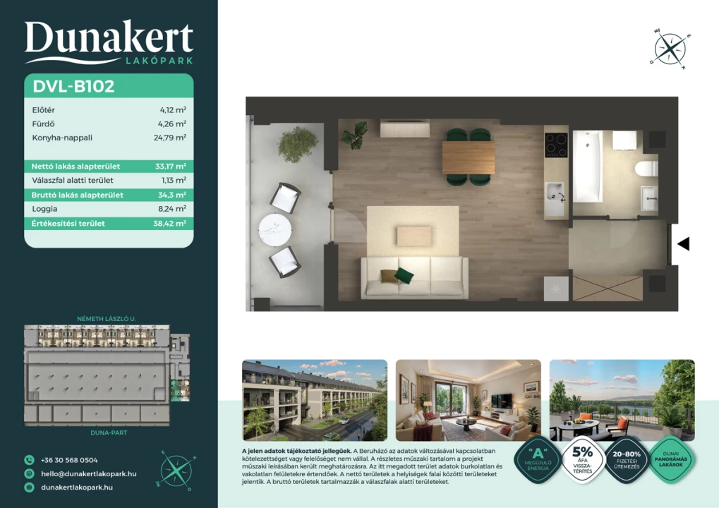 Eladó téglalakás, Vác, Németh László utca 1