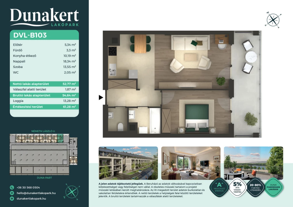 Eladó téglalakás, Vác, Németh László utca 1