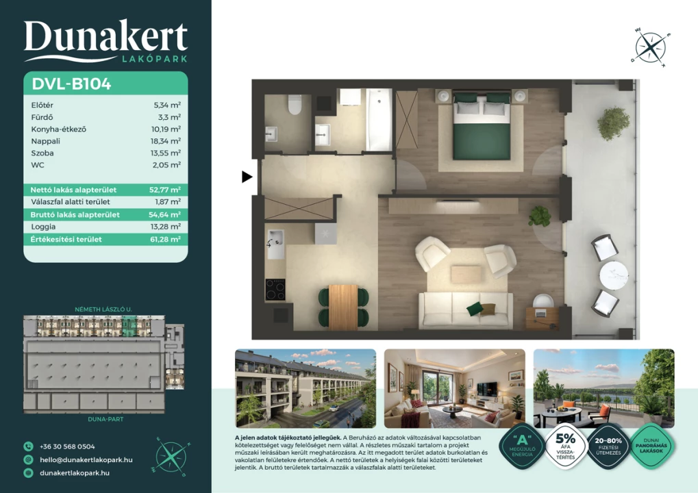 Eladó téglalakás, Vác, Németh László utca 1