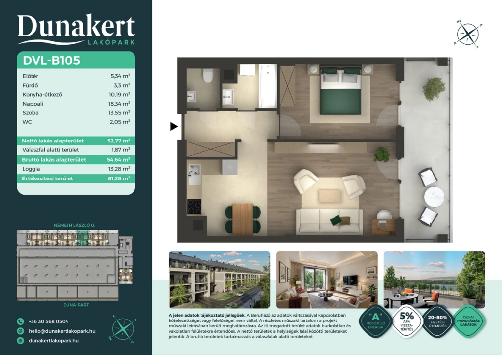 Eladó téglalakás, Vác, Németh László utca 1