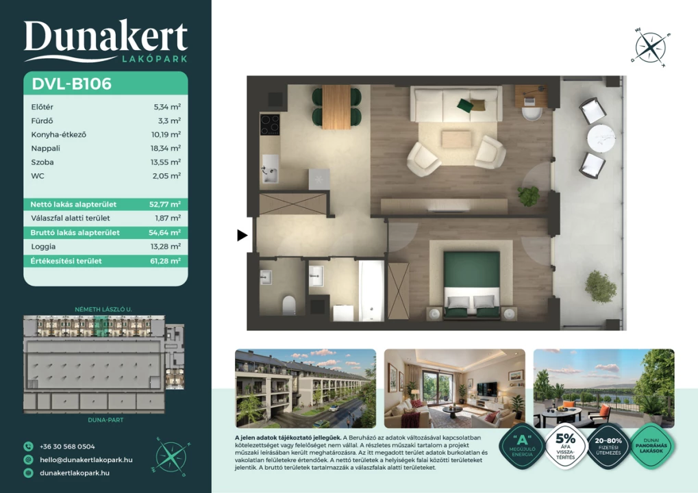 Eladó téglalakás, Vác, Németh László utca 1