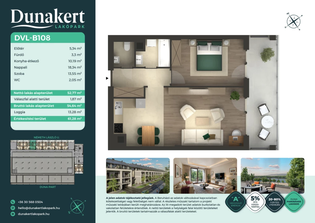 Eladó téglalakás, Vác, Németh László utca 1