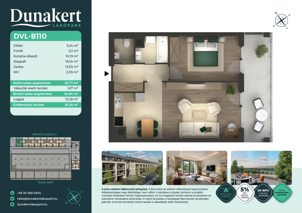 Eladó téglalakás, Vác, Németh László utca 1