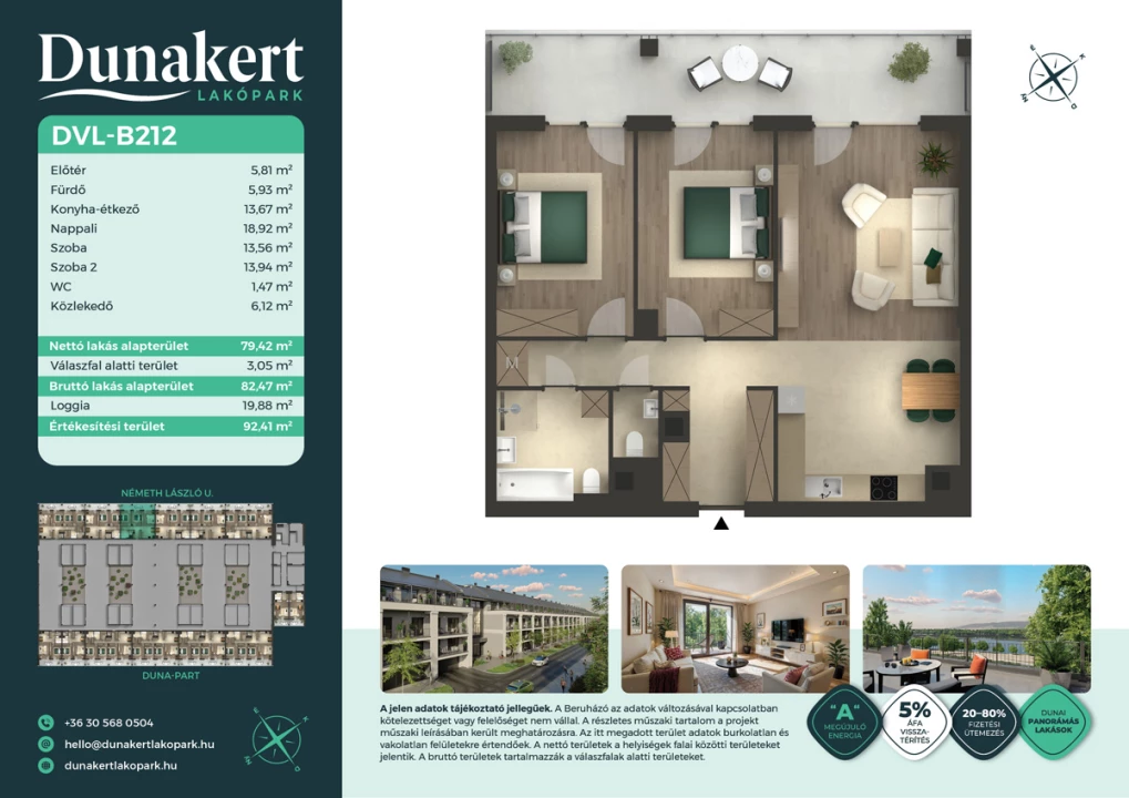 Eladó téglalakás, Vác, Németh László utca 1