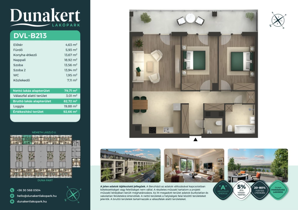 Eladó téglalakás, Vác, Németh László utca 1