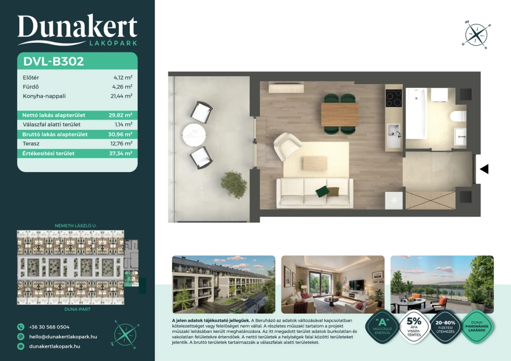 Eladó téglalakás, Vác, Németh László utca 1