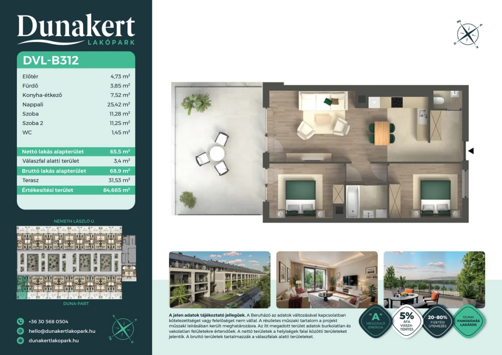 Eladó téglalakás, Vác, Németh László utca 1