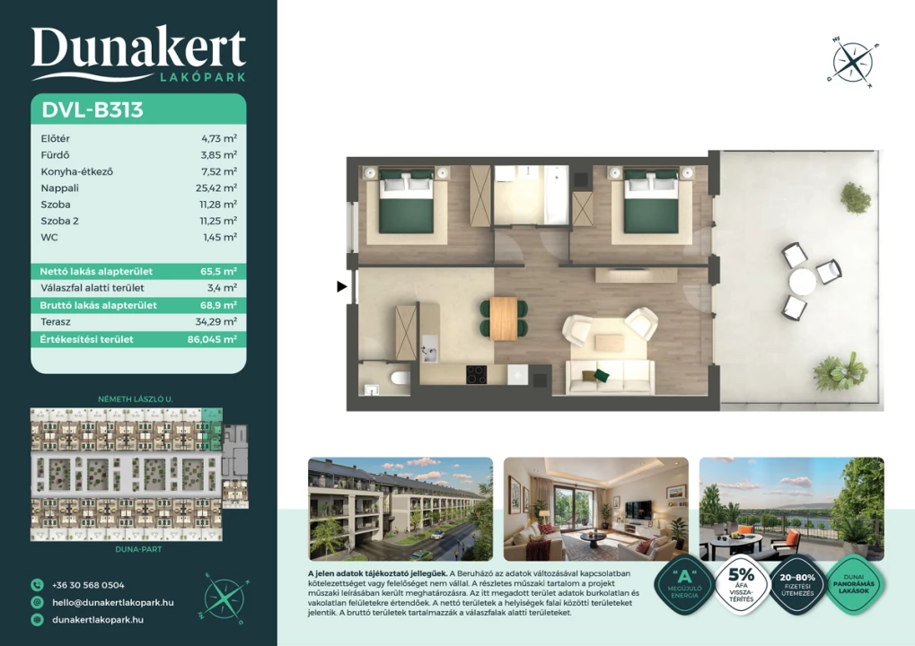 Eladó téglalakás, Vác, Németh László utca 1