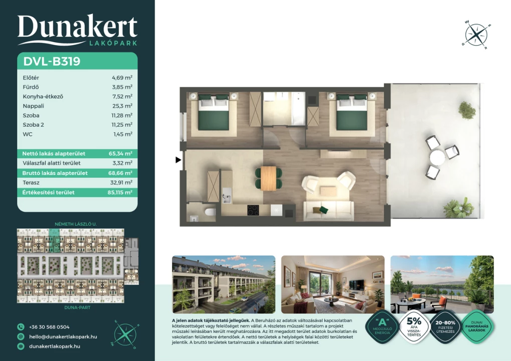 Eladó téglalakás, Vác, Németh László utca 1