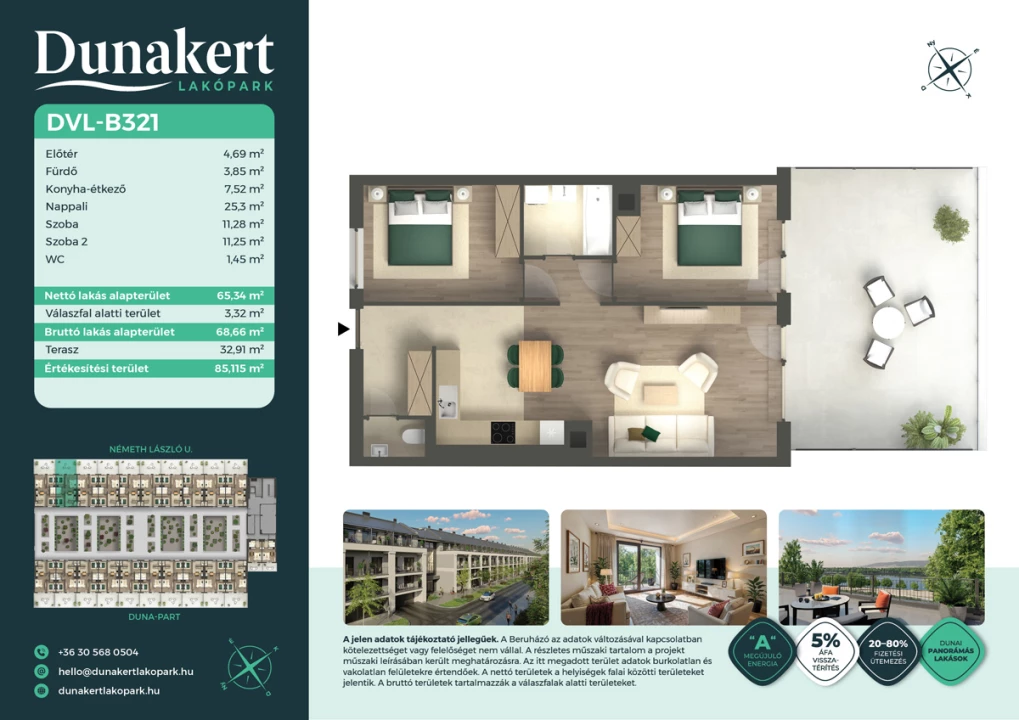 Eladó téglalakás, Vác, Németh László utca 1