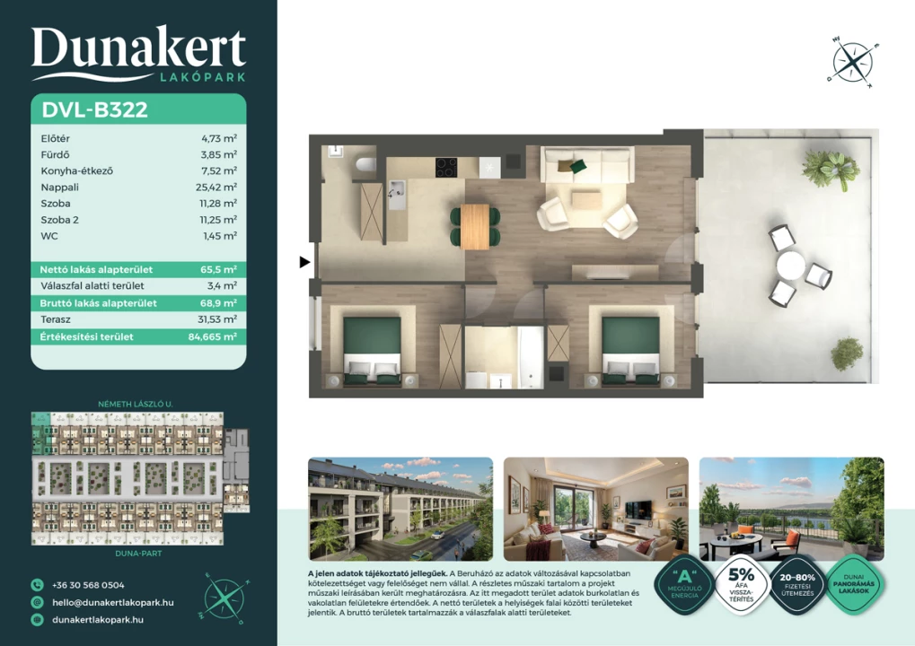 Eladó téglalakás, Vác, Németh László utca 1