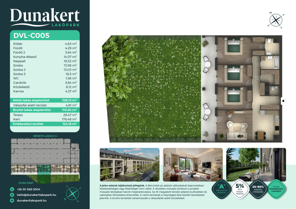 4 bed · 106m² · Lakás