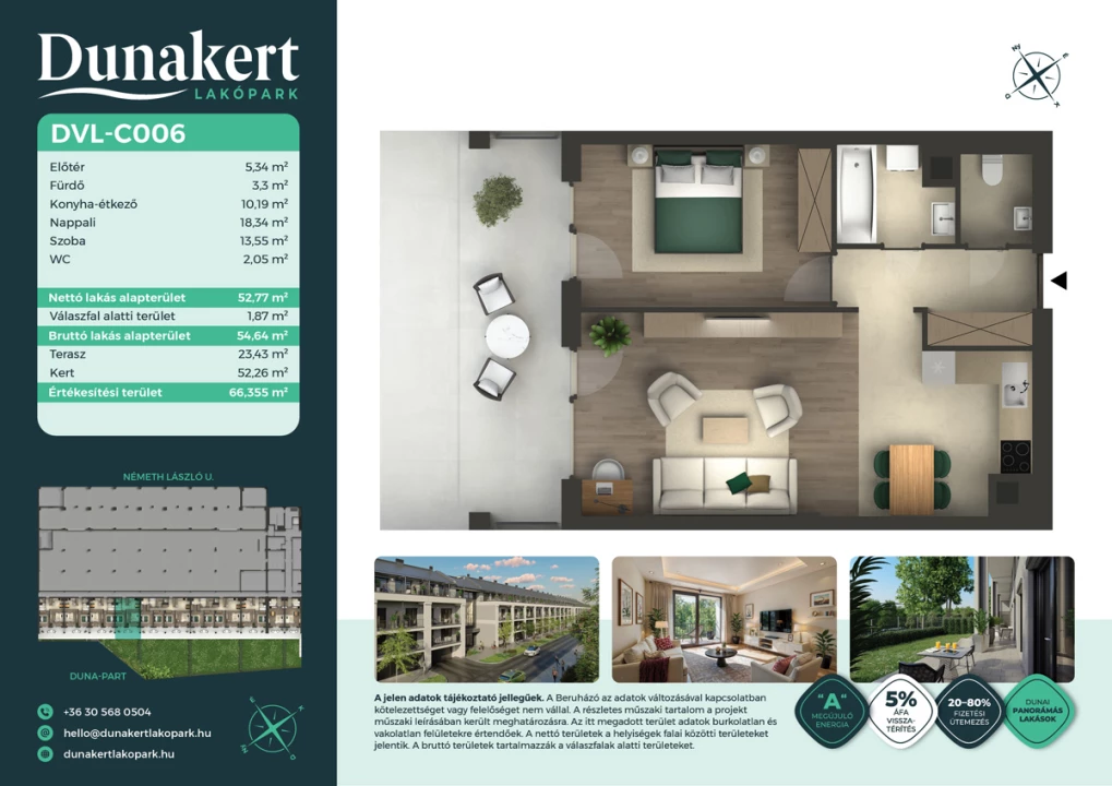 Eladó téglalakás, Vác, Németh László utca 1