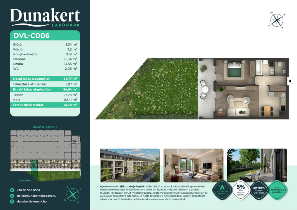 2 bed · 53m² · Lakás