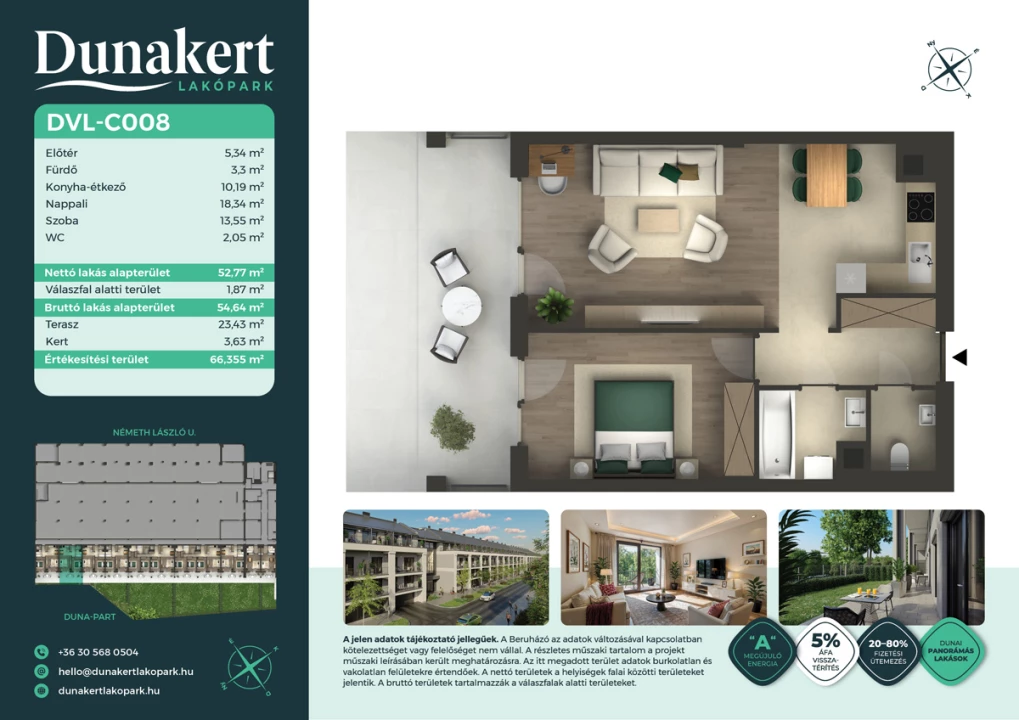 Eladó téglalakás, Vác, Németh László utca 1