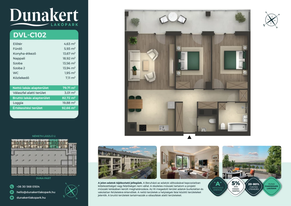 Eladó téglalakás, Vác, Németh László utca 1