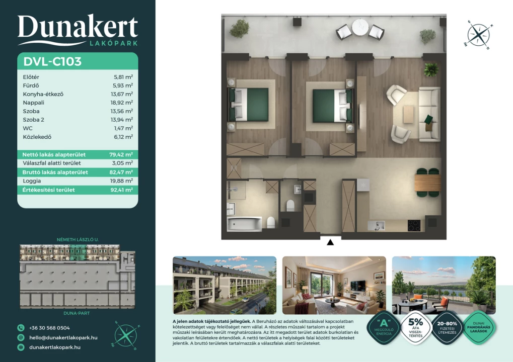 Eladó téglalakás, Vác, Németh László utca 1