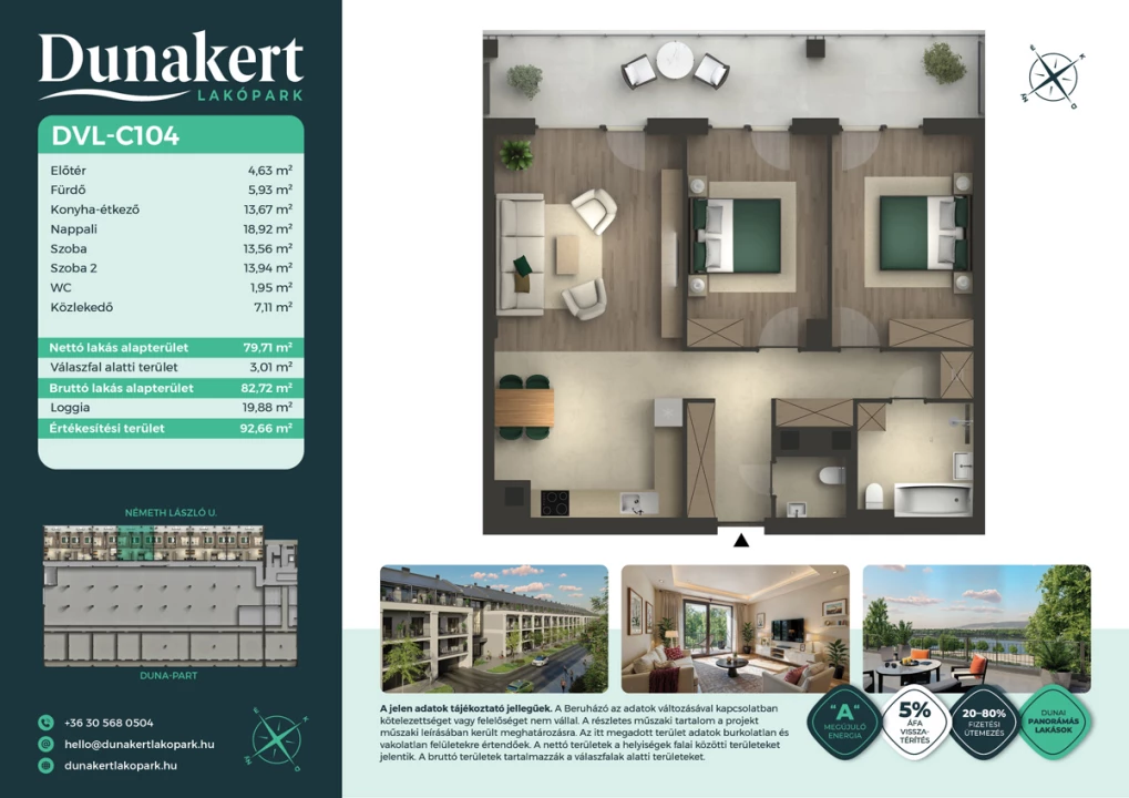 Eladó téglalakás, Vác, Németh László utca 1