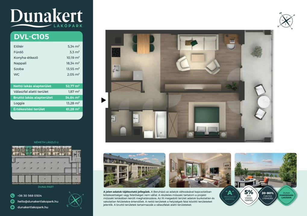 Eladó téglalakás, Vác, Németh László utca 1