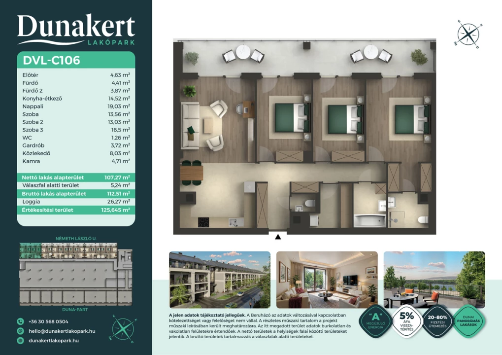 Eladó téglalakás, Vác