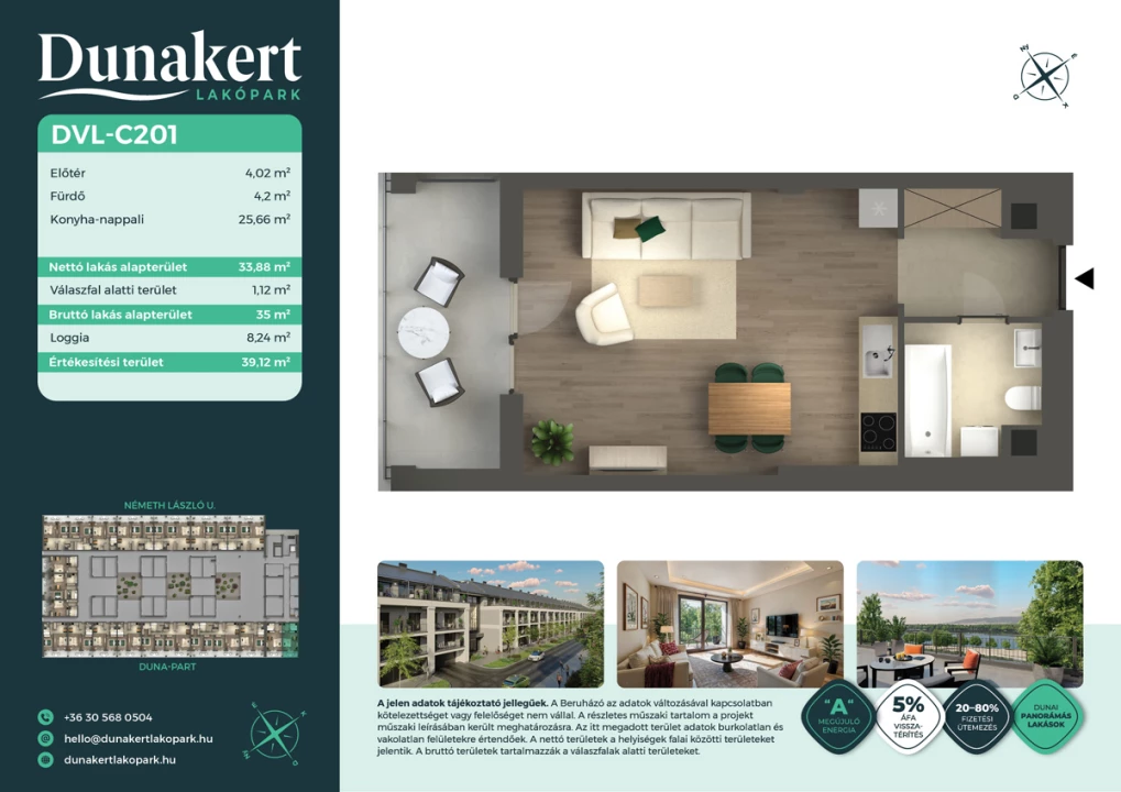 Eladó téglalakás, Vác, Németh László utca 1