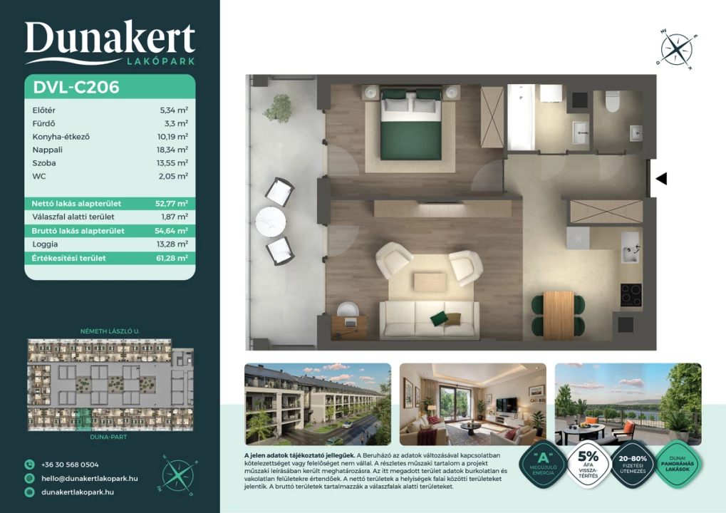 Eladó téglalakás, Vác, Németh László utca 1