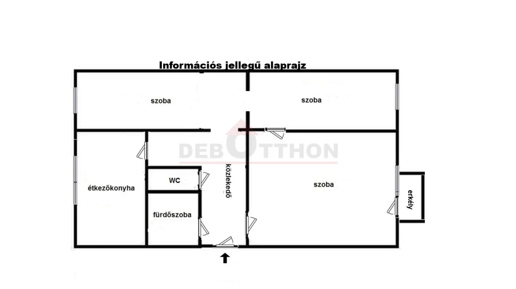 Debrecen Tócóskert városrészében egy 67 m2-es, 2 + 1 szobás, erkélyes, első emeleti, felújítandó társasházi panellakás eladó!