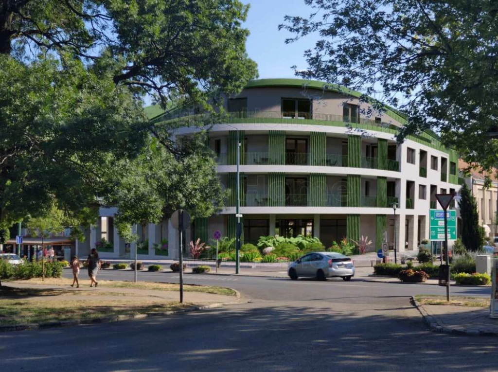 Új építésű, kétszobás belvárosi lakás Balatonalmádiban nagy erkéllyel