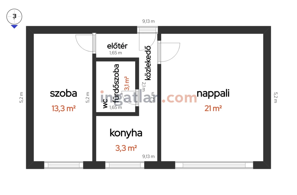 Dunaújváros Béke II. városrészében egy felújított, 3. emeleti, 47 m2-es lakás eladó