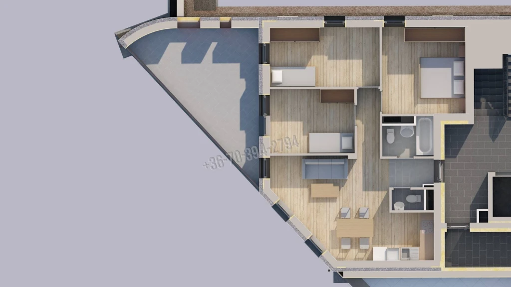 Eladó Társasházi lakás, Oroszlány,  Nincs megadva, 69nm, 65900000 Ft