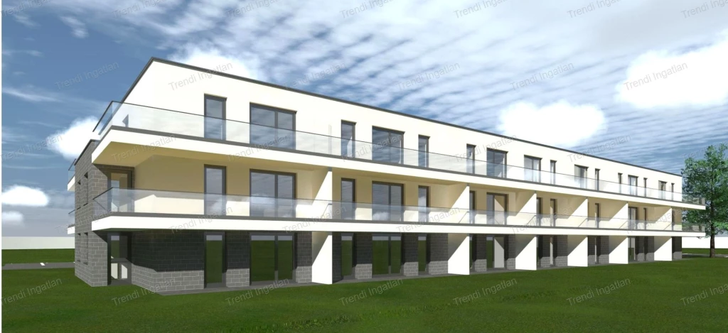 Első emeleti nappali + 2 szobás lakás 15 nm-es erkéllyel