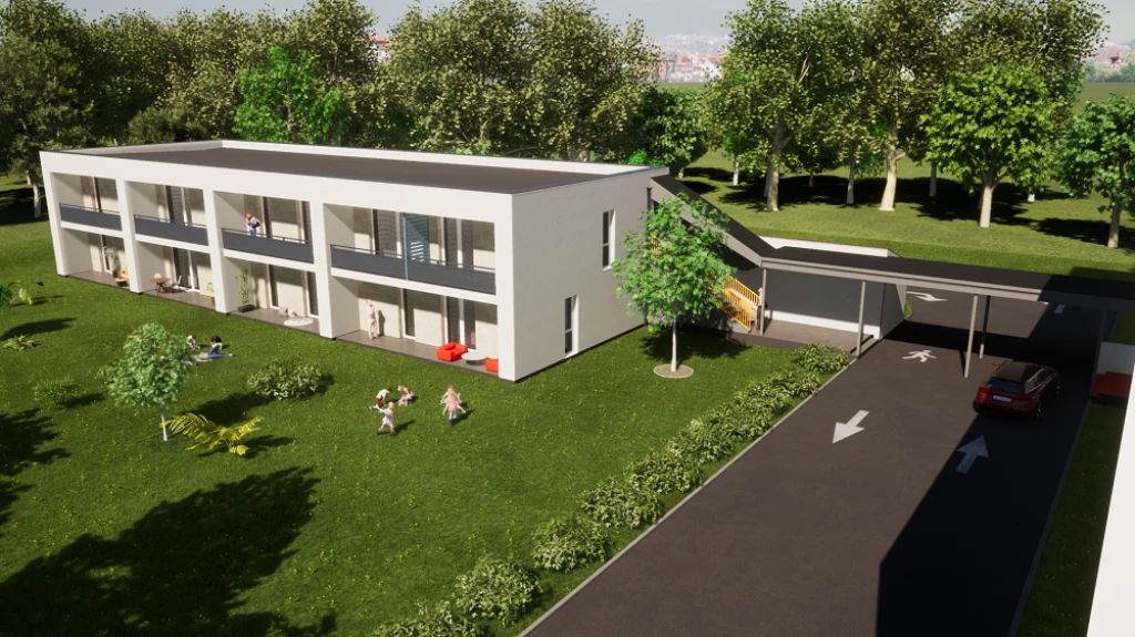 Eladó szigetelt új lakások Komárom Gyermekváros Lakóparkban