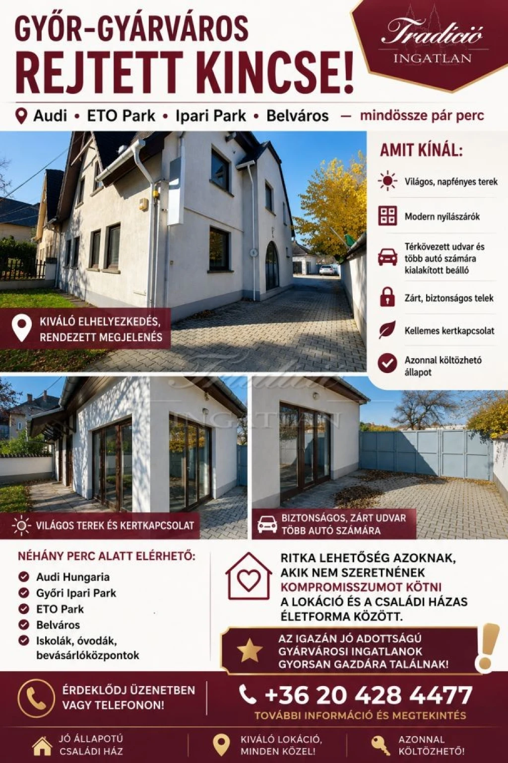 Eladó 255 m2 ipari, keresk. épület, Győr