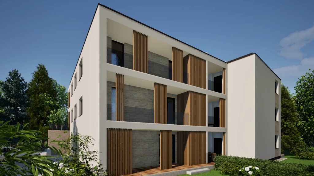 Kőszegszerdahelyen új építésű lakások terasszal, kerttel eladók.