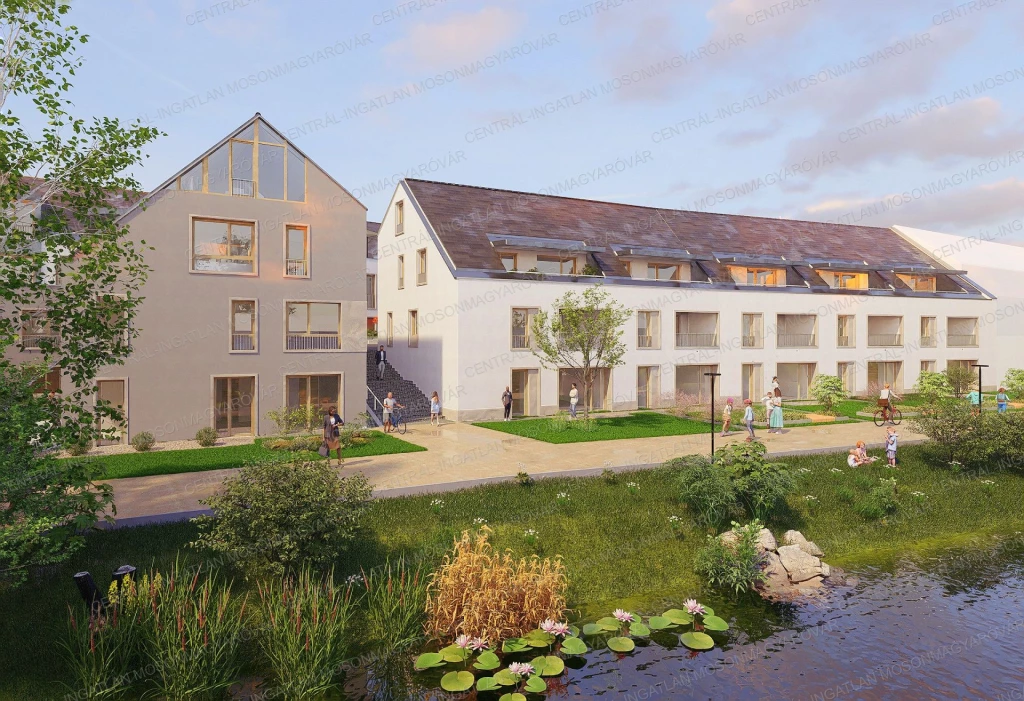 Vízparti irodák Mosonmagyaróvár belvárosában, közvetlenül a Lajta (kis Lajta) partján!