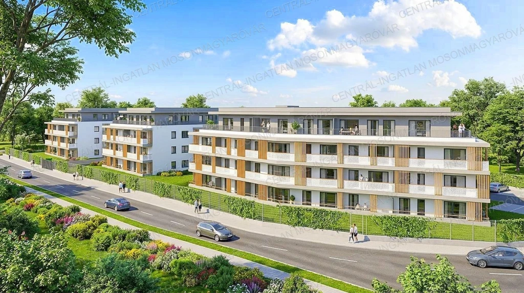 Mosoni-Duna és Lajta part, liftes épület, hőszivattyús fűtés-hűtés rendszer, illetékmentes vásárlás!!!