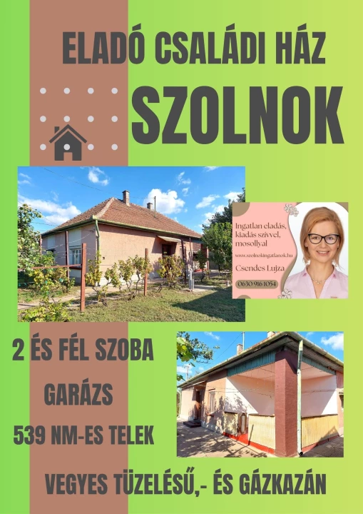 Eladó családi ház, Szolnok